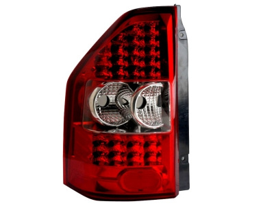 Mitsubishi Pajero 3 (03-06) фонари задние светодиодные красно-хромированные, комплект 2 шт.